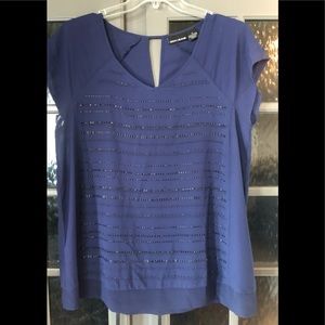 DKNY Beaded Front Top